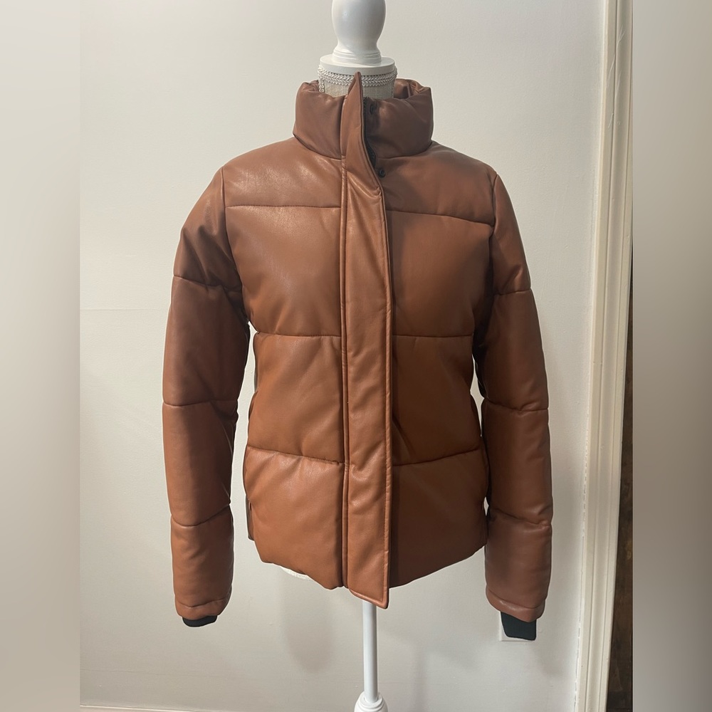 Marc New York Faux Leather Brown Jacket